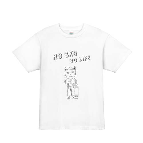 スケボー猫のオリジナルTシャツデザイン
