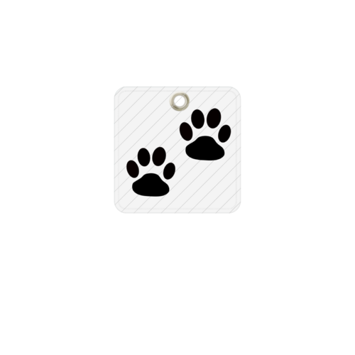 動物の足跡をシンプルにデザインしたオリジナルキーホルダー