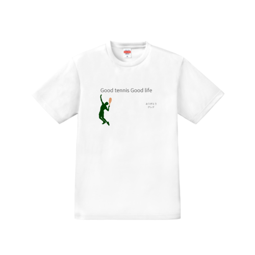 テニスプレイヤーデザインのオリジナルTシャツデザイン