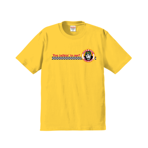 「You talkin' to me?」とイラストを組み合わせてデザインしたオリジナルTシャツ
