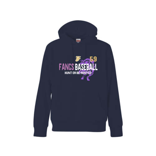 B B Fangs Baseball Team様のオリジナルチームパーカーのデザイン事例 オリジナルtシャツtmix B B Fangs Baseball Team様のオリジナルチームパーカーのデザイン事例 オリジナルtシャツtmix