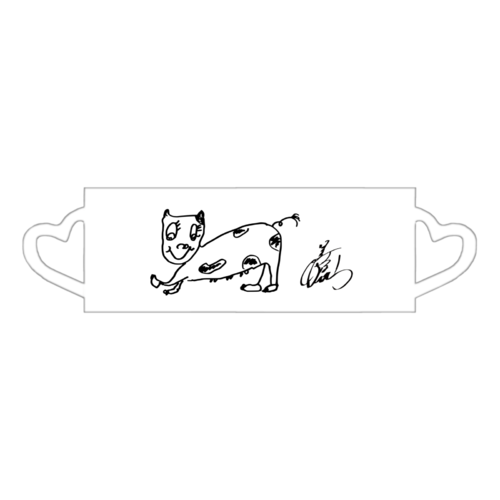 可愛い猫のイラストのオリジナルマグカップ・ボトルデザイン
