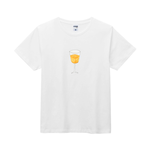 美味しそうなオレンジジュースが可愛いオリジナルTシャツデザイン
