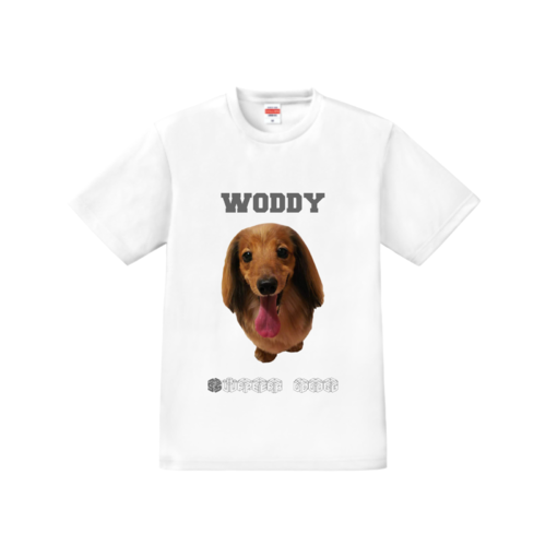 犬の写真のオリジナルTシャツデザイン