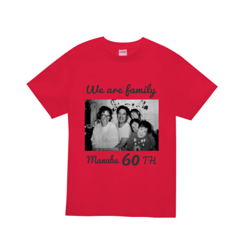 家族写真でデザインした60thオリジナルTシャツ