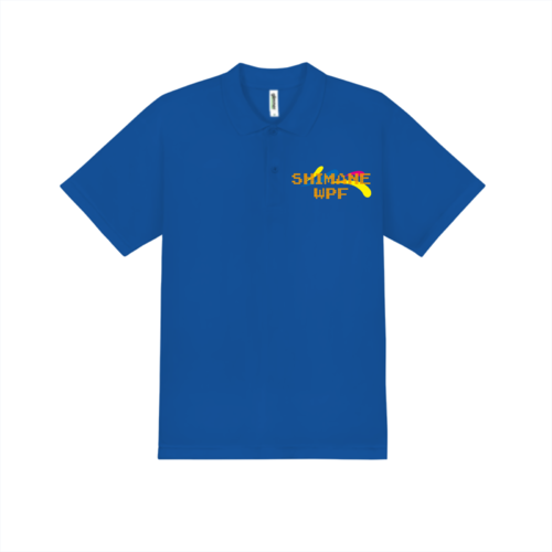 水しぶきをイメージしたスポーツチームのオリジナルTシャツデザイン