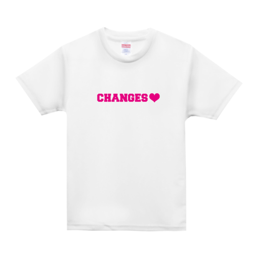 ピンクの可愛いロゴのオリジナルTシャツデザイン