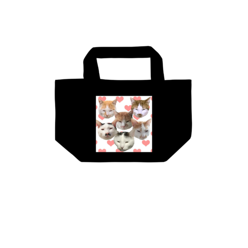 愛くるしい猫6匹のオリジナルバッグ・ポーチデザイン