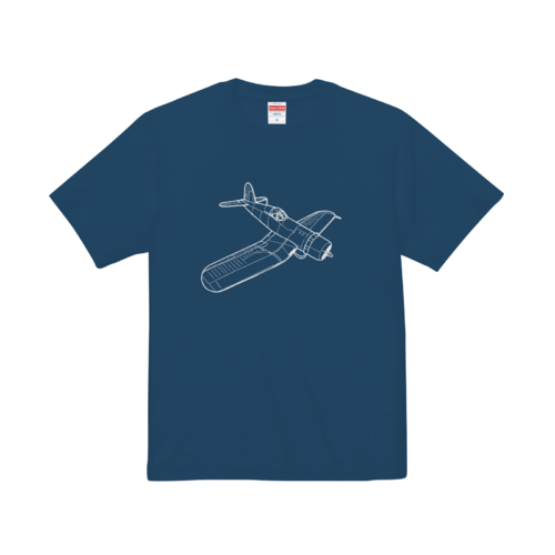 シンプルなプロペラ機のオリジナルTシャツデザイン