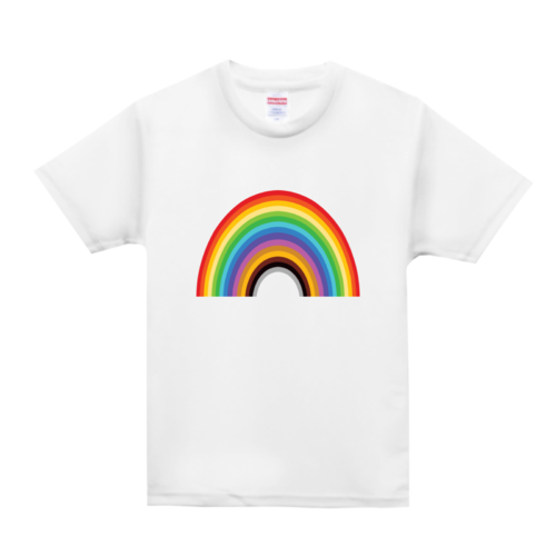 虹のイラストのオリジナルTシャツデザイン
