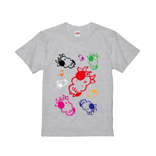 牛のイラストでデザインしたオリジナルTシャツ