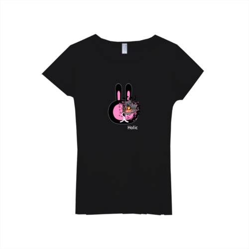 サイコに变化させたウサギのオリジナルTシャツデザイン