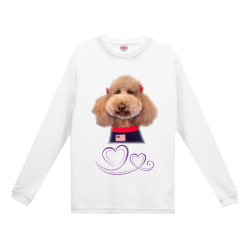 愛犬の写真を切り抜いてデザインしたオリジナルTシャツ