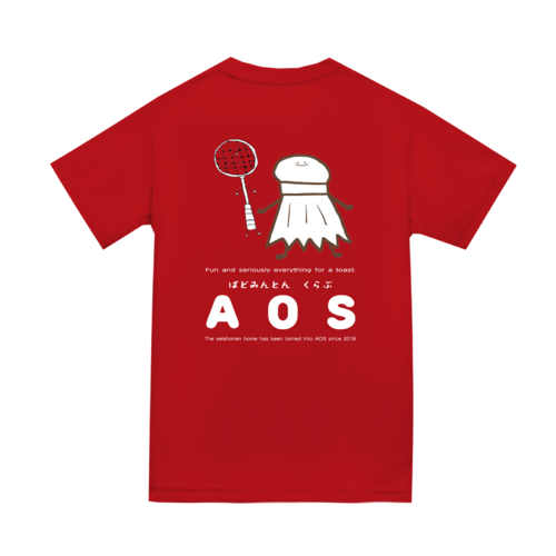 「ばどみんとんくらぶ AOS様」オリジナルTシャツデザイン