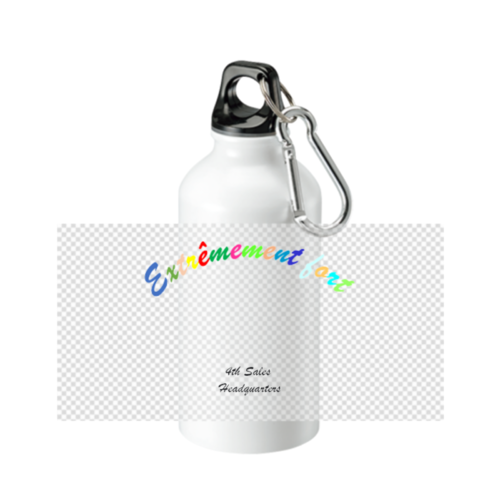カラフルな文字のオリジナルマグカップ・ボトルデザイン