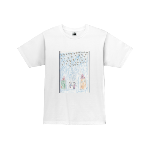 お子さんが描いた絵をプリントデザインしたオリジナルTシャツ