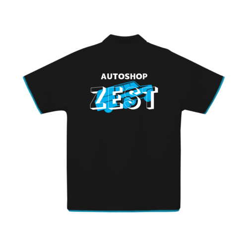 AUTOSHOP・ZESTのオリジナルポロシャツデザイン