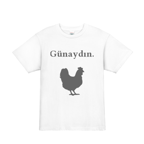 「Gyūnei dln」文字とイラストデザインのオリジナルTシャツ