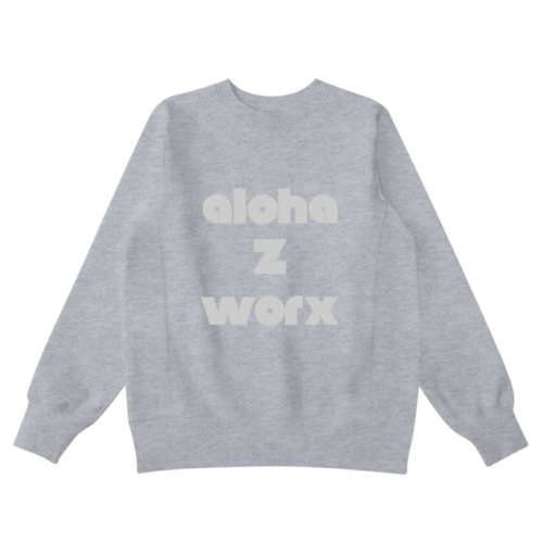 「aloha Z worx」文字デザインのオリジナルスウェット