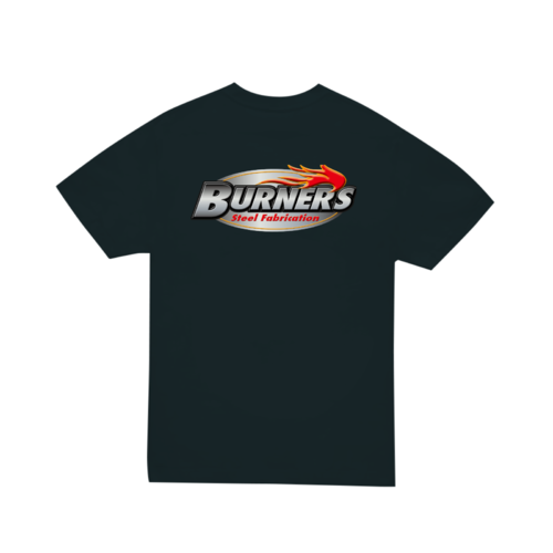「BURNER’S steel fabrication様」のオリジナルロゴデザインのTシャツ