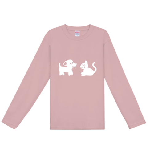 犬と猫のイラストでデザインしたオリジナルTシャツ
