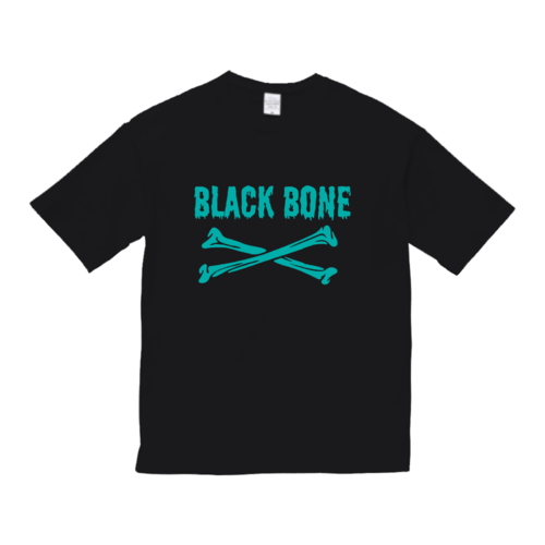 「BLACK BONE」ロゴデザインのオリジナルTシャツ