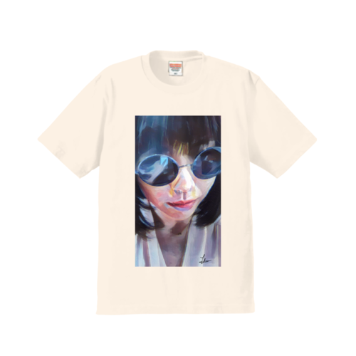 女性のイラストのオリジナルTシャツデザイン