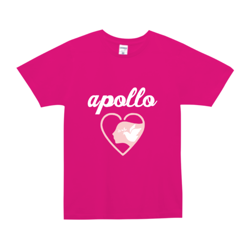 「apollo」文字とイラストデザインのオリジナルTシャツ
