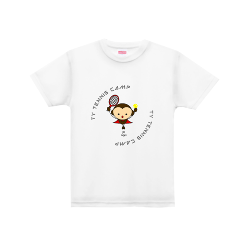 テニスとお猿さんコラボのオリジナルTシャツデザイン