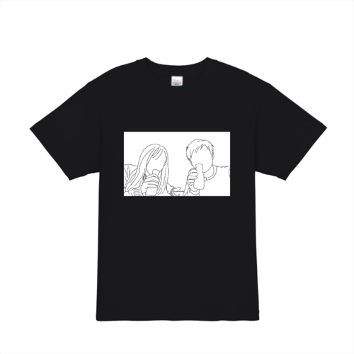 人物のイラストでデザインしたオリジナルTシャツ