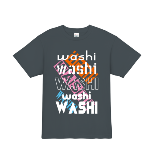 「WASHI」文字デザインのオリジナルTシャツ