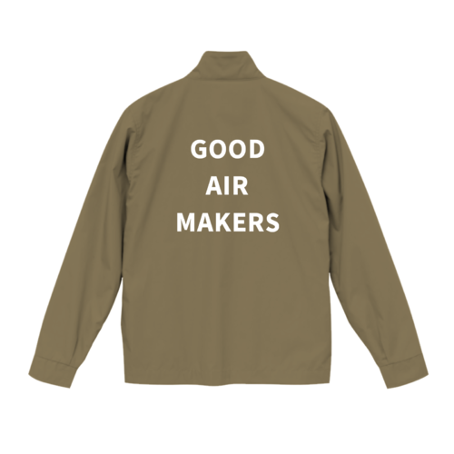 「GOOD AIR MAKERS」文字デザインのオリジナルアウター