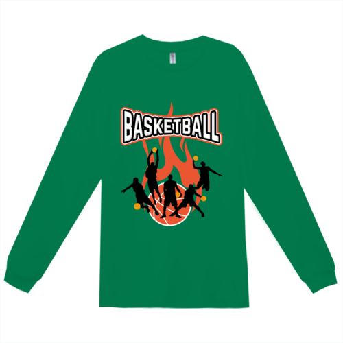 バスケットボールチームのオリジナルTシャツデザイン