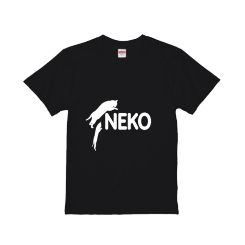 「NEKO」イラストデザインのオリジナルTシャツ