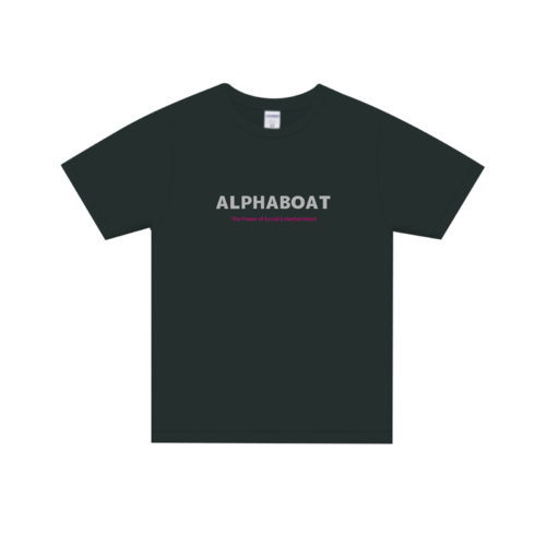 シンプルなアルファベットロゴのオリジナルTシャツデザイン