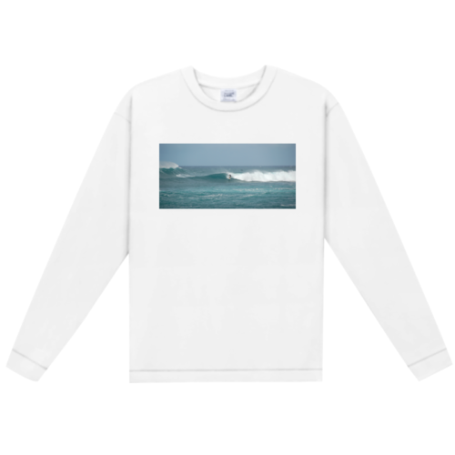 サーフィンの写真でデザインしたオリジナルTシャツ