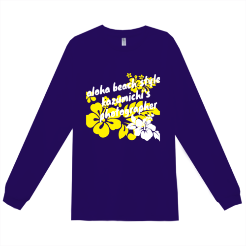 アロハデザインが素敵なオリジナルロングプリントtシャツ オリジナルtシャツtmix